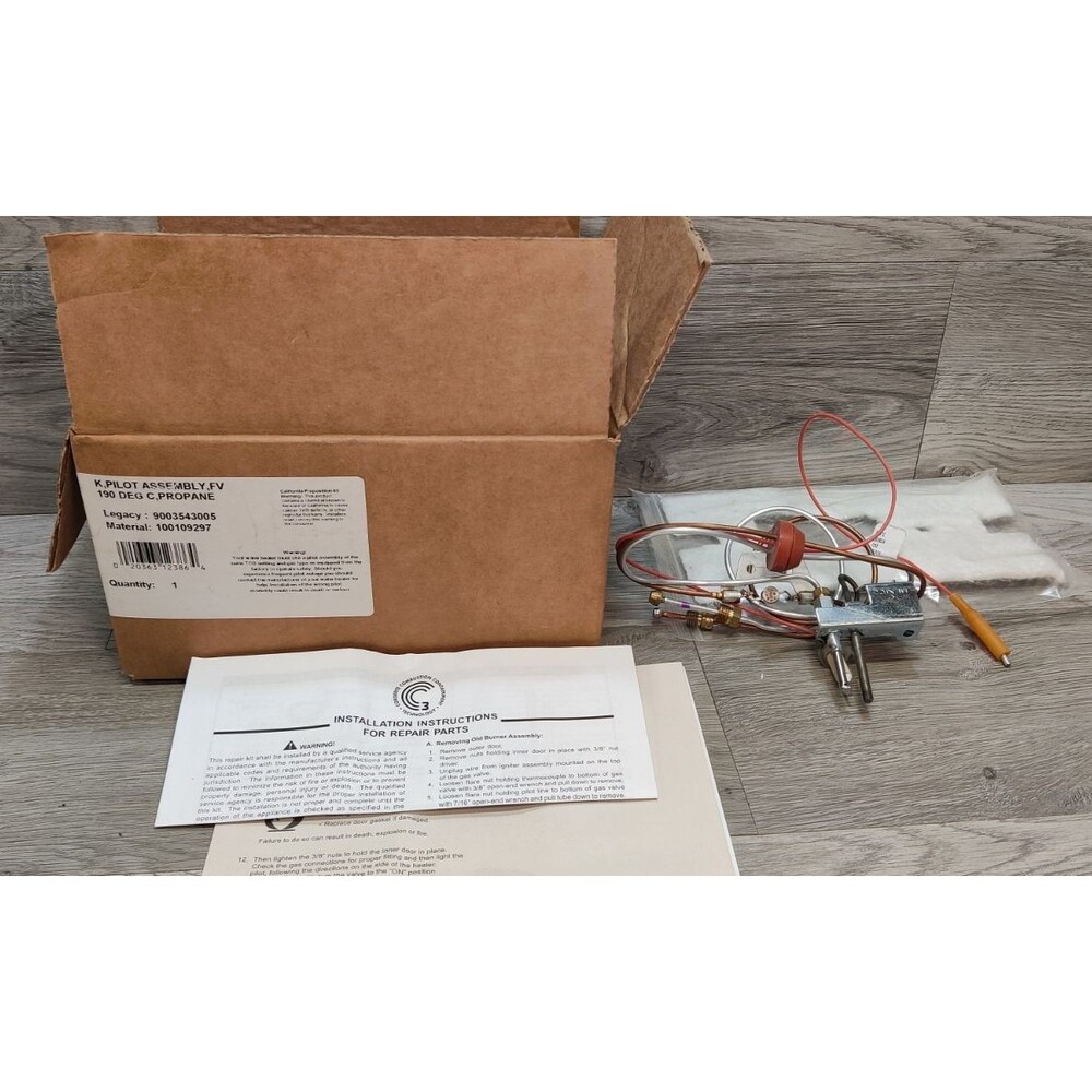 White Rogers Propane Pilot Assembly 9003543005 100109297 FV 190 Water Heater